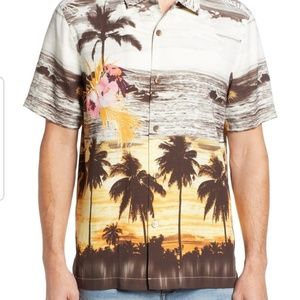 NWOT Tommy Bahama Silk button down shirt.